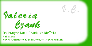 valeria czank business card